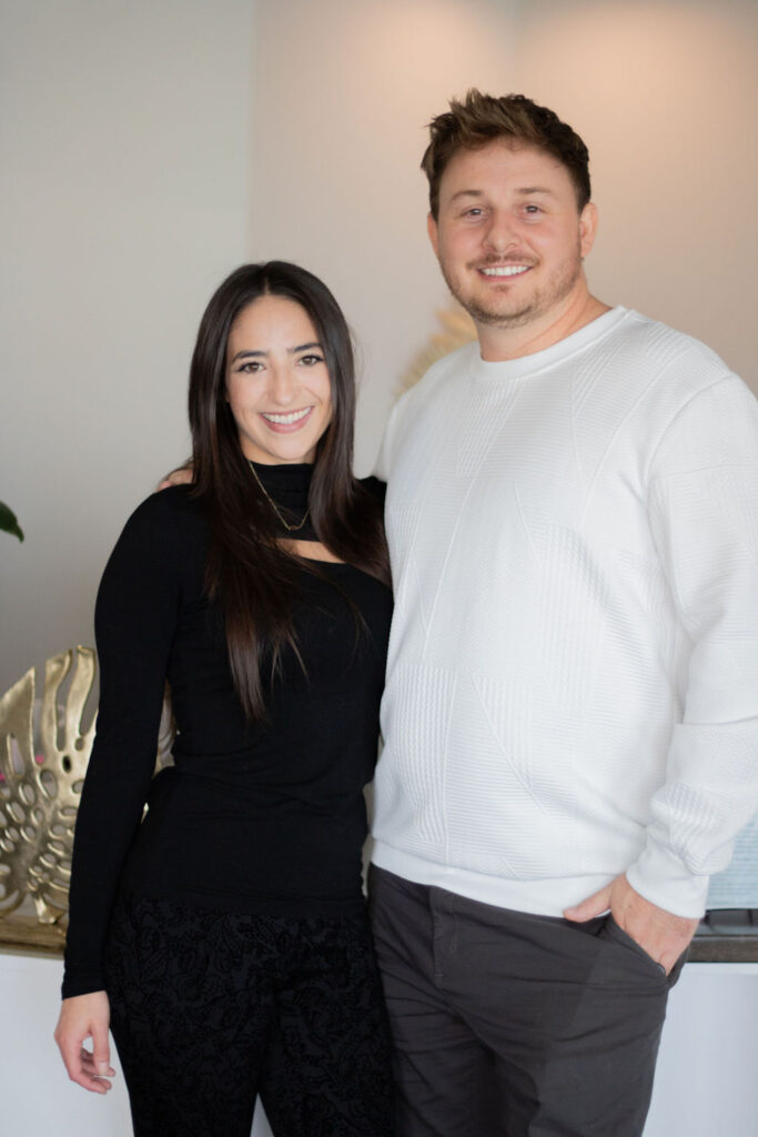 Founders Kayla and Justin of Silver Palm Salon & Spa sharing their vision for beauty and relaxation in Littleton.