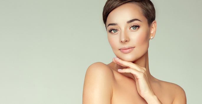 Woman with smooth, glowing skin after Botox or Jeuveau treatment at Silver Palm MedSpa in Littleton, CO